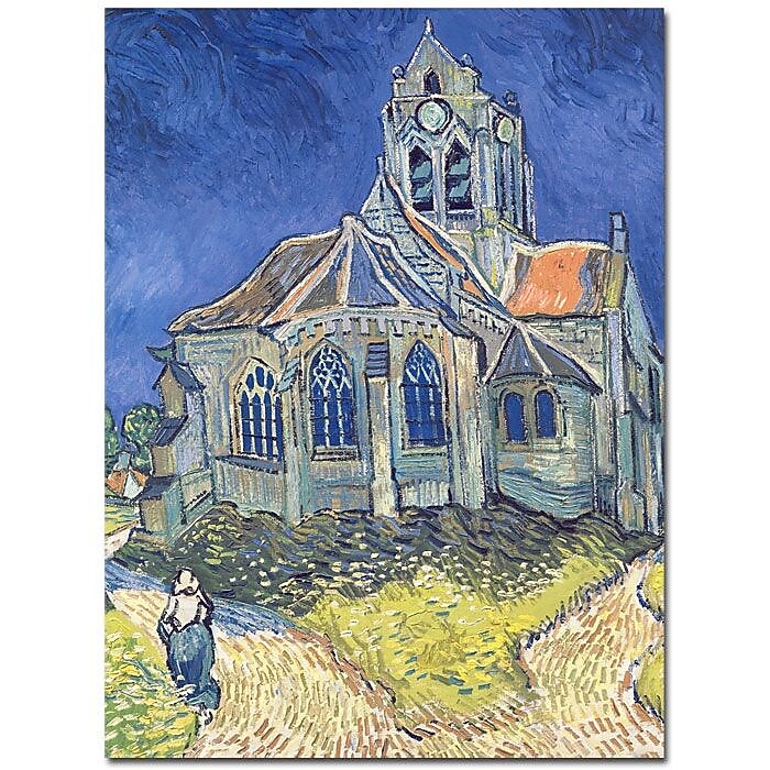 Trademark Fine Art Vincent van Gogh 'Church at Auvers-sur-Oise 1890' Art