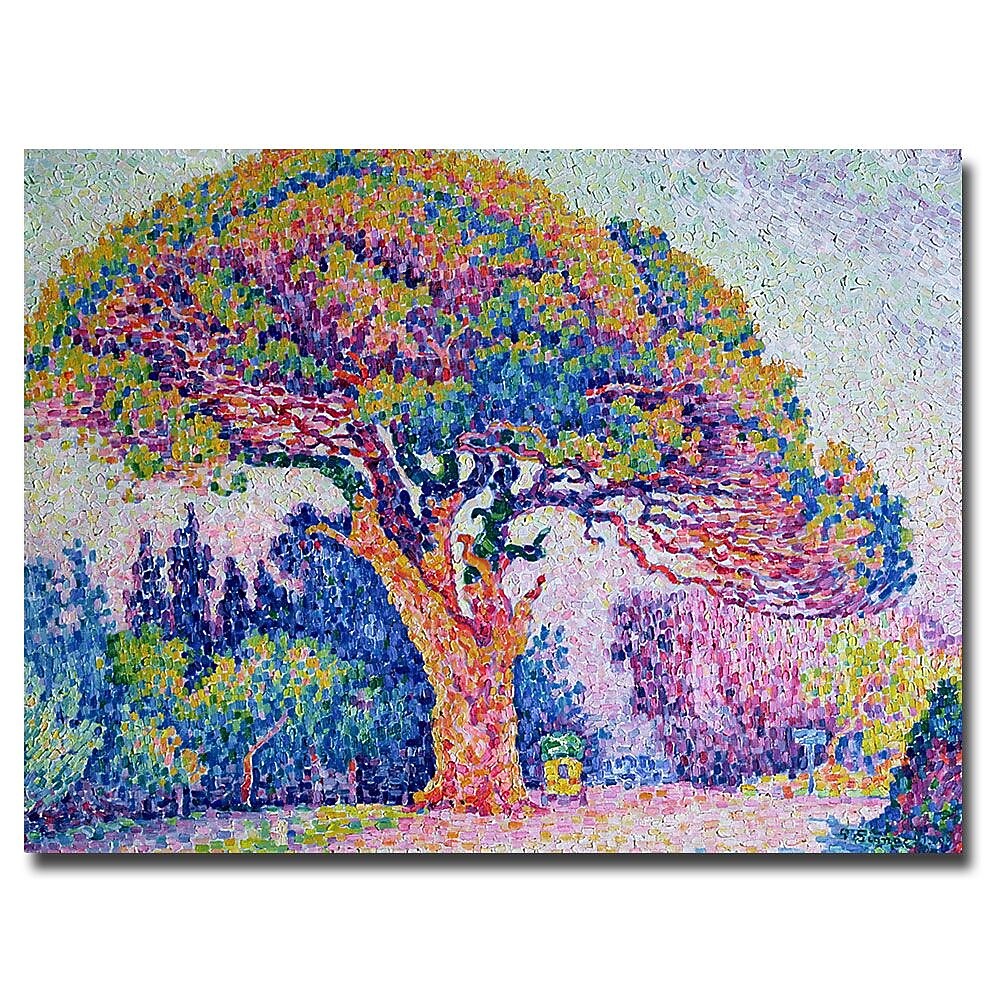 Trademark Fine Art Paul Signac 'The Pine Tree at St.Tropez, 1909' Canvas Art 24x32 Inches