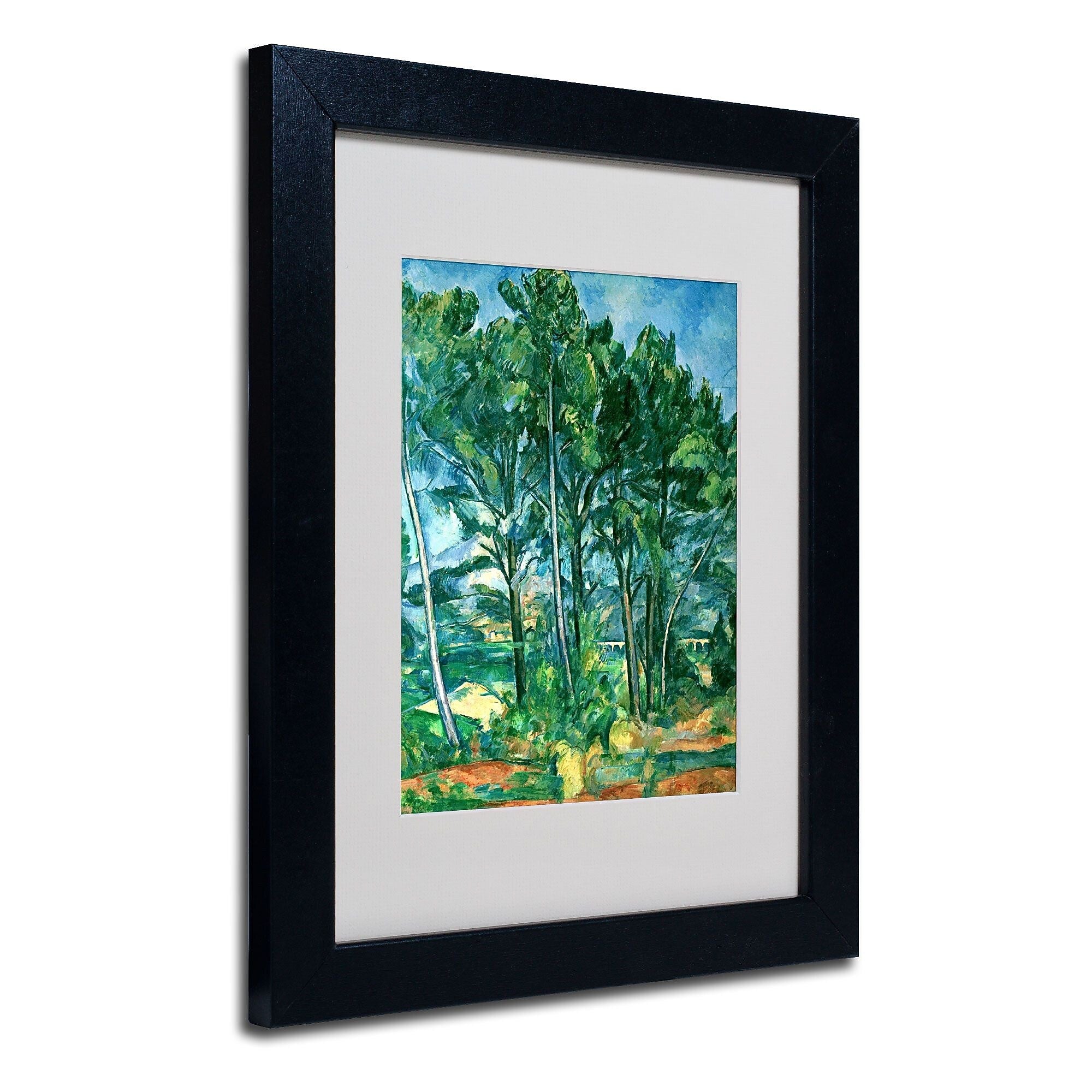Trademark Fine Art Paul Cezanne 'The Aqueduct' Matted Art Black Frame 11x14 Inches