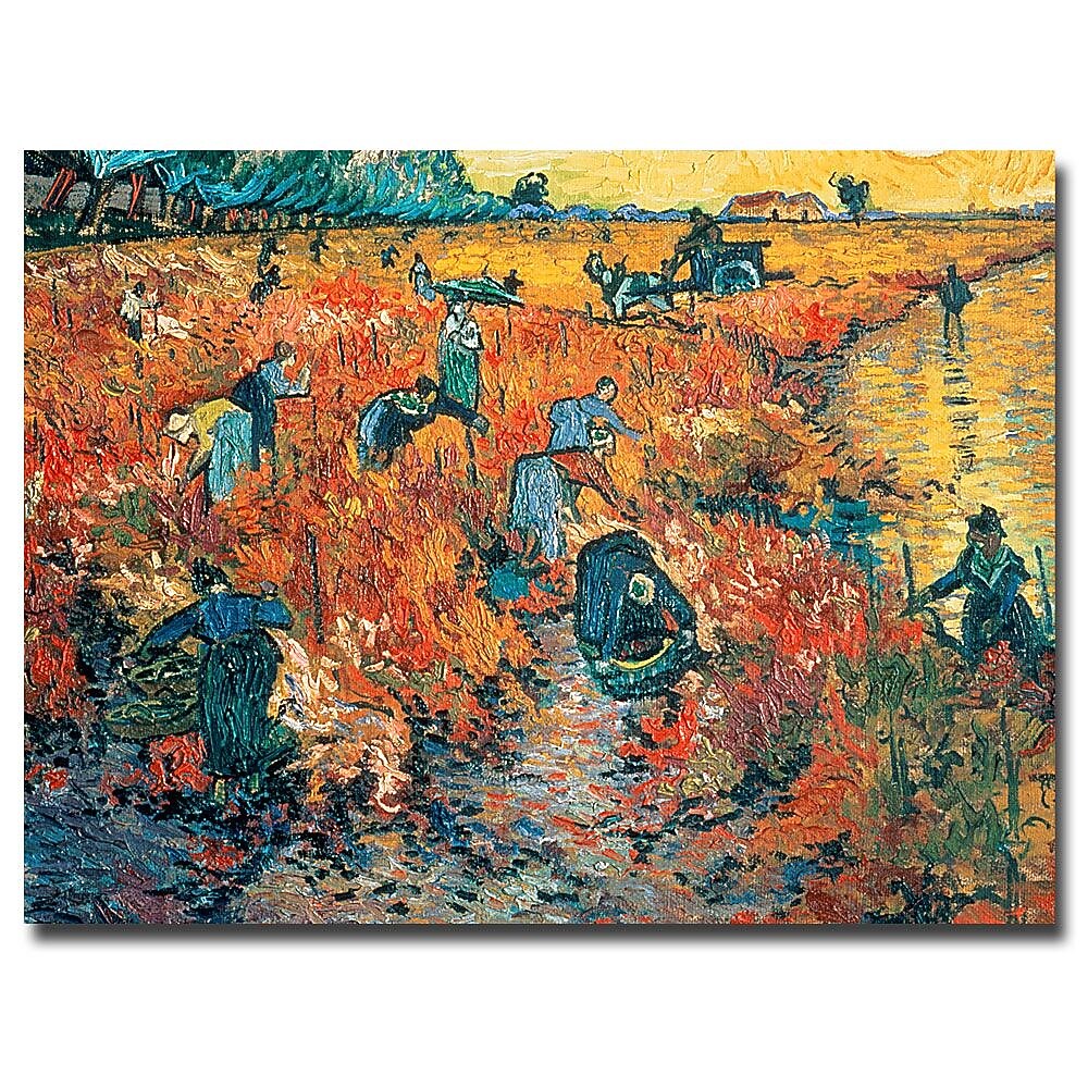 Trademark Fine Art Vincent van Gogh 'Red Vineyards at Arles, 1888' Canvas Art 35x47 Inches