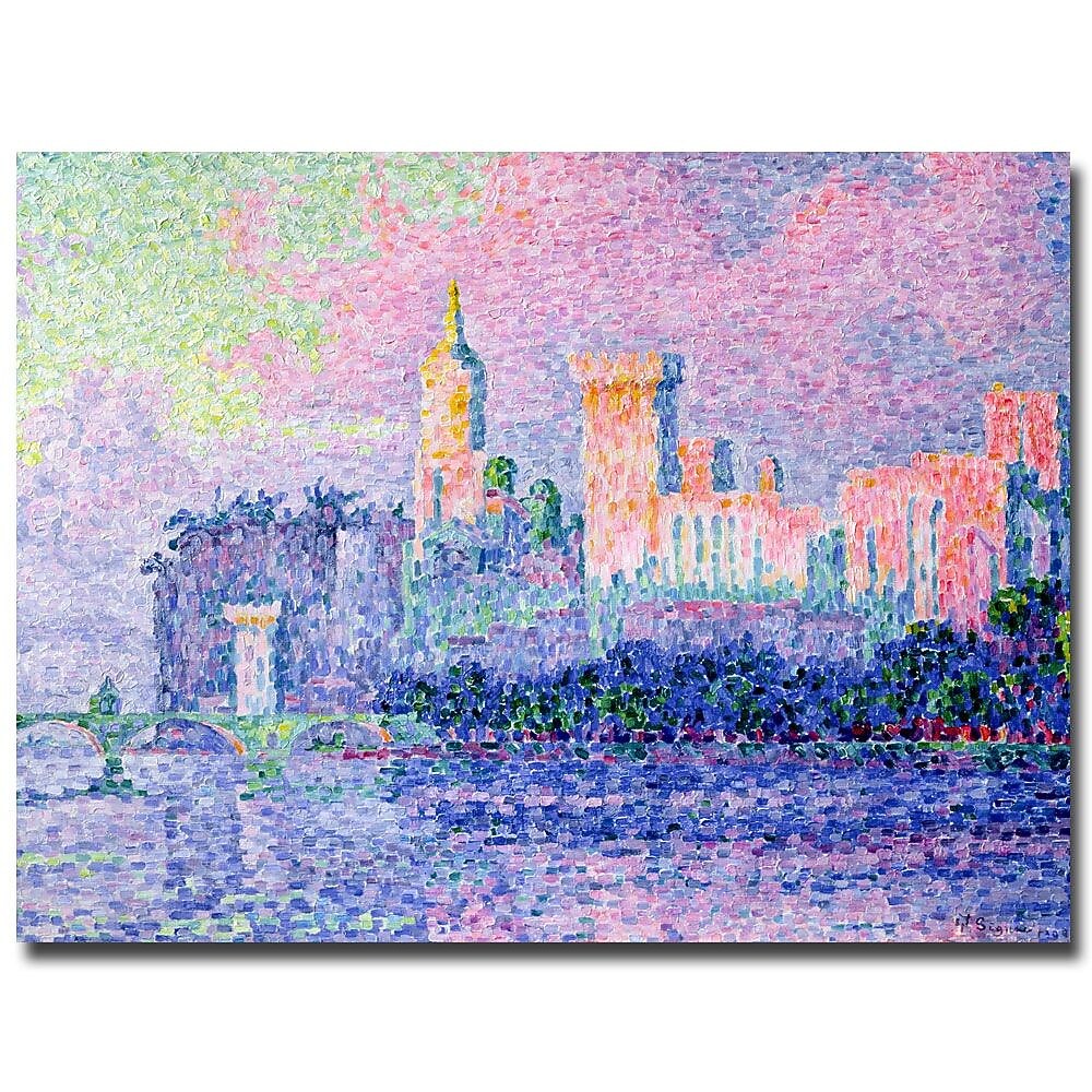 Trademark Fine Art Paul Signa 'Chateau de Papes, Avignon, 1900' Canvas Art 35x47 Inches