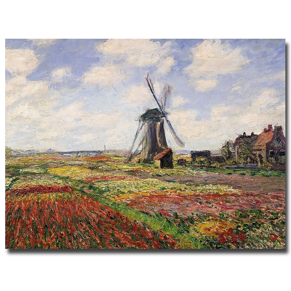 Trademark Fine Art Claude Monet 'Tulip Fields in Holland, 1886' Canvas Art