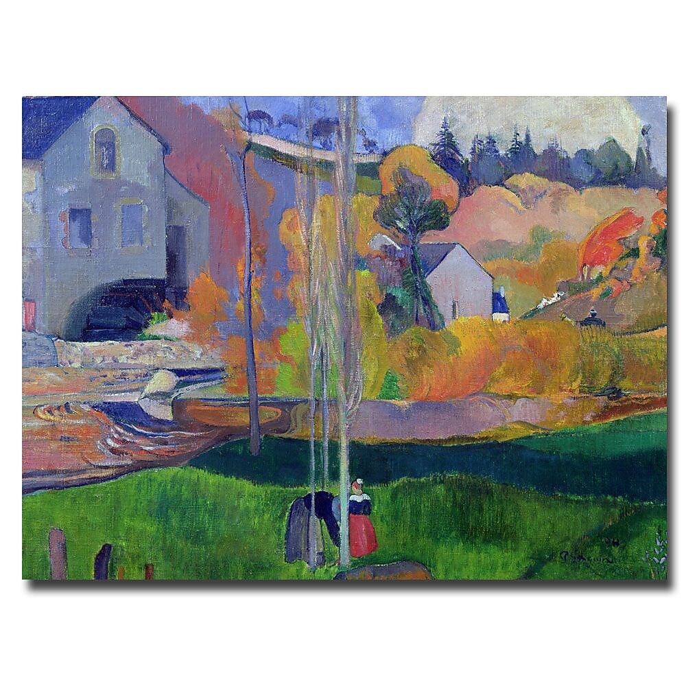 Trademark Fine Art Paul Gauguin Brittany Landscape-David Mill 1894' Canvas 18x24 Inches