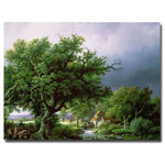 Trademark Fine Art Bernard Cornelis Koekkoek 'Landscape with Mill' Canvas Art