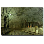 Trademark Fine Art John Atkinson Grimshaw 'Silver Moonlight 1880' Canvas Art