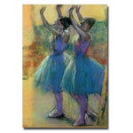 Trademark Fine Art Edgar Degas 'Two Blue Dancers' Canvas Art 16x24 Inches