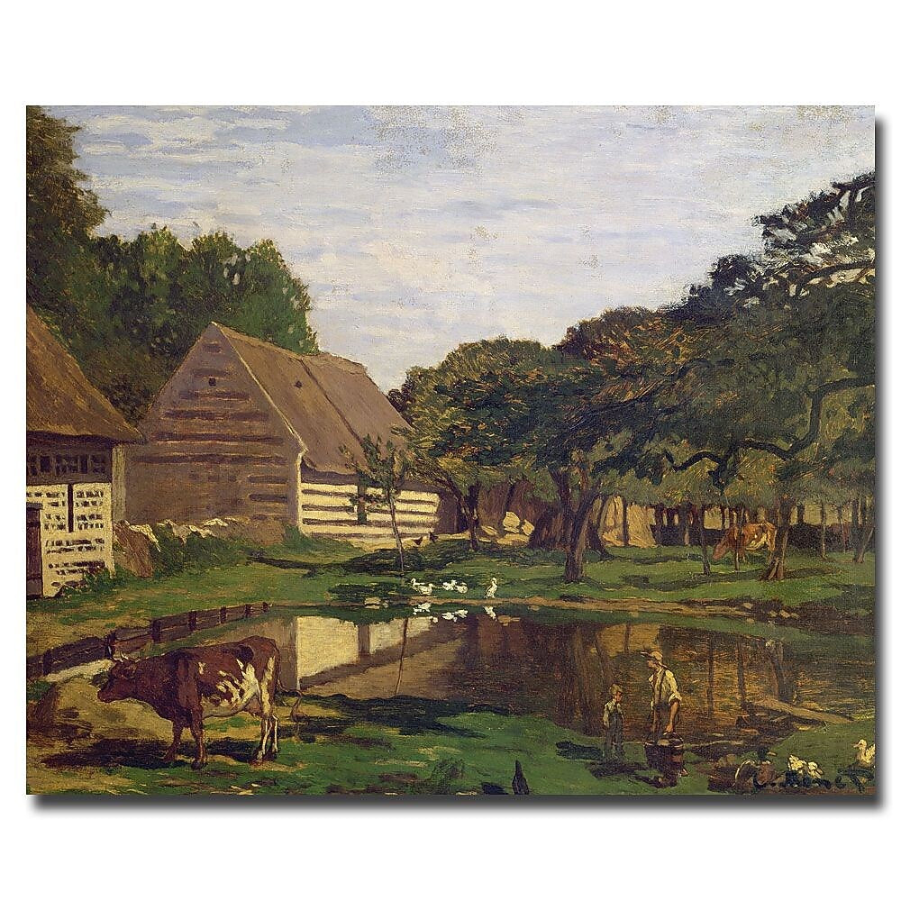 Trademark Fine Art Claude Monet 'A Farmyard in Normandy 1863' Canvas Art