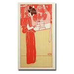 Trademark Fine Art Gustav Klimt 'Musik 1901' Canvas Art 18x32 Inches