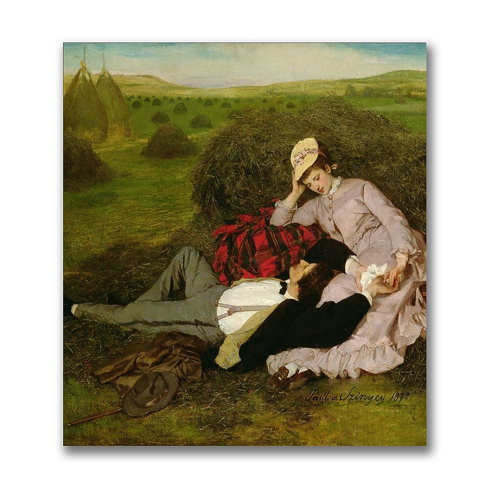 Trademark Fine Art Pal Szinyei Merse 'The Lovers, 1870' Canvas Art