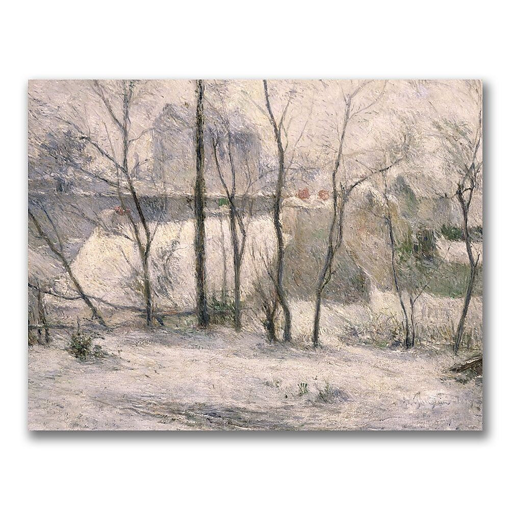 Trademark Fine Art Paul Gauguin 'Winter Landscape' Canvas Art 18x24 Inches