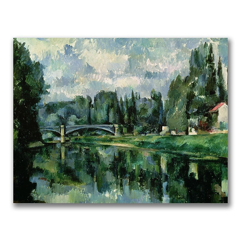 Trademark Fine Art Paul Cezanne 'The Banks of the Marne at Creteil' Canvas Art 35x47 Inches