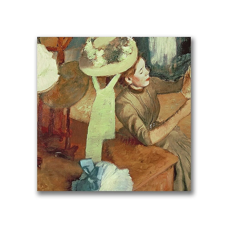 Trademark Fine Art Edgar Degas 'The Millinery Shop' Canvas Art 14x14 Inches