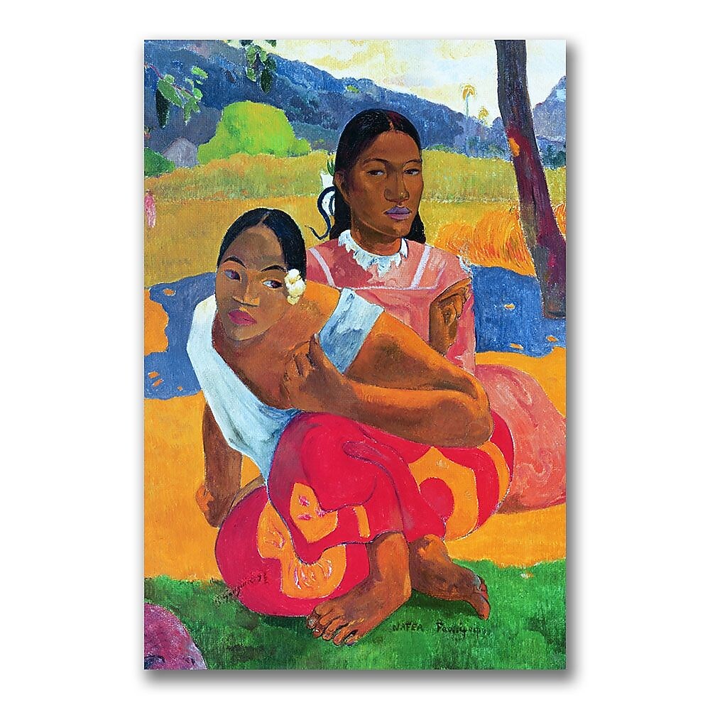 Trademark Fine Art Paul Gauguin 'Nafea Faaipoipo' Canvas Art 35x47 Inches