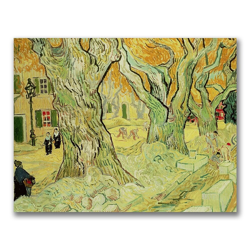 Trademark Fine Art Vincent Van Gogh 'The Road Menders' Canvas Art