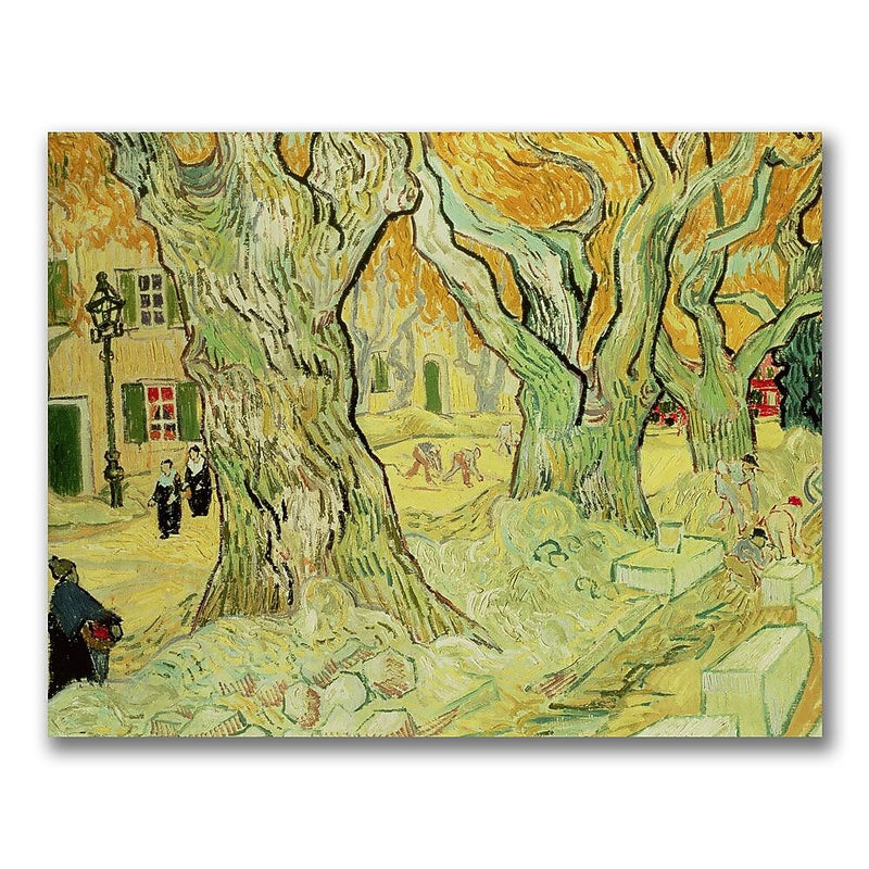 Trademark Fine Art Vincent Van Gogh 'The Road Menders' Canvas Art