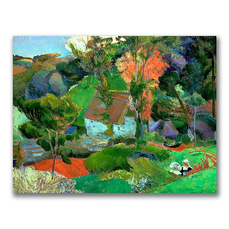 Trademark Fine Art Paul Gauguin 'Landscape at Pont Aven' Canvas Art 18x24 Inches