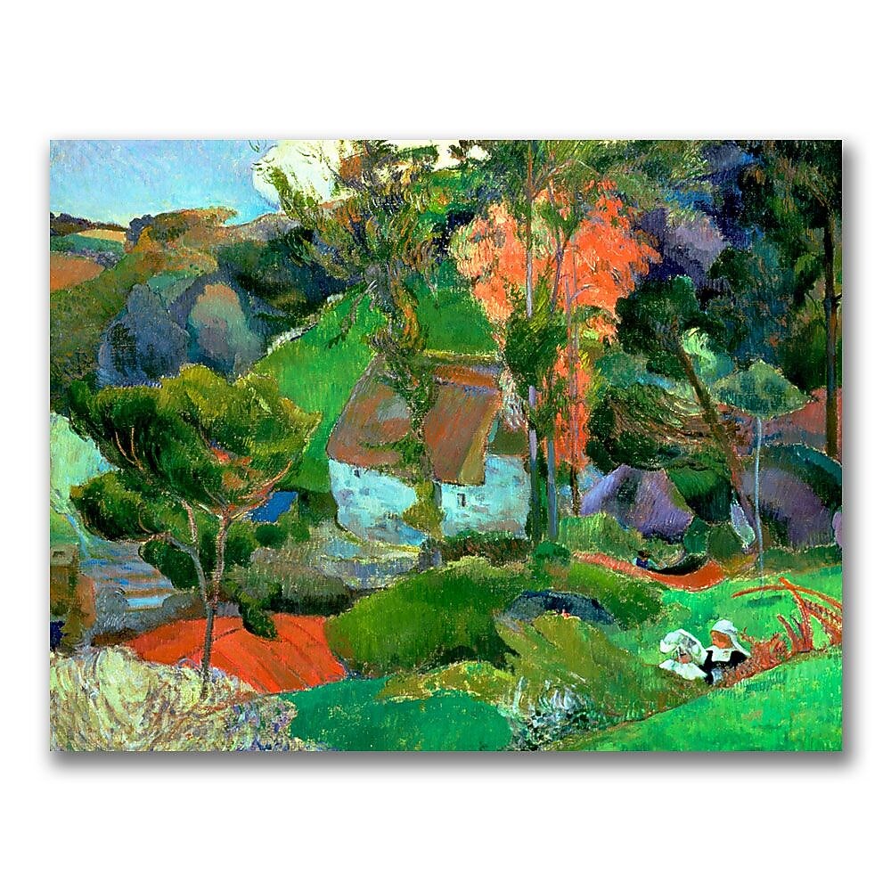 Trademark Fine Art Paul Gauguin 'Landscape at Pont Aven' Canvas Art 24x32 Inches