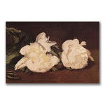 Trademark Fine Art Eduard Manet 'Branch of White Peonies' Canvas Art