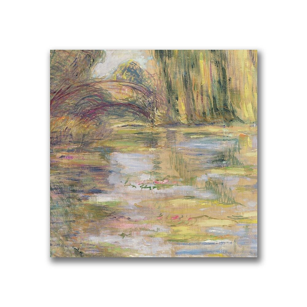 Trademark Fine Art Claude Monet 'Waterlily Pond, The Bridge' Canvas Art