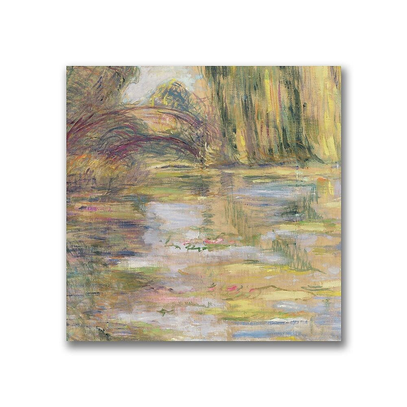 Trademark Fine Art Claude Monet 'Waterlily Pond, The Bridge' Canvas Art