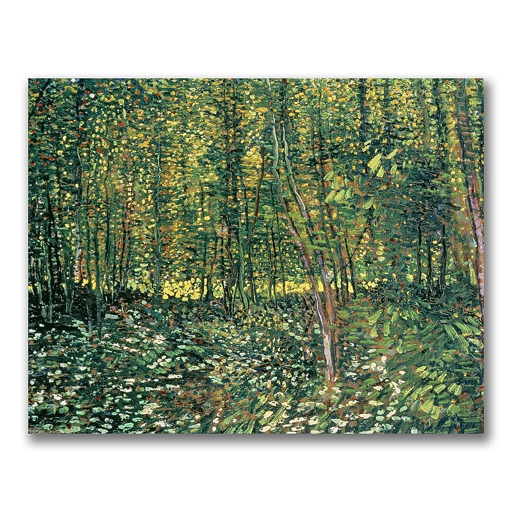 Trademark Fine Art Vincent Van Gogh 'Trees and Undergrowth, 1887' Canvas Art