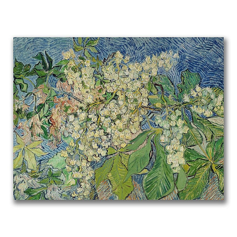 Trademark Fine Art Vincent Van Gogh 'Blossoming Chestnut Branches' Canvas Art