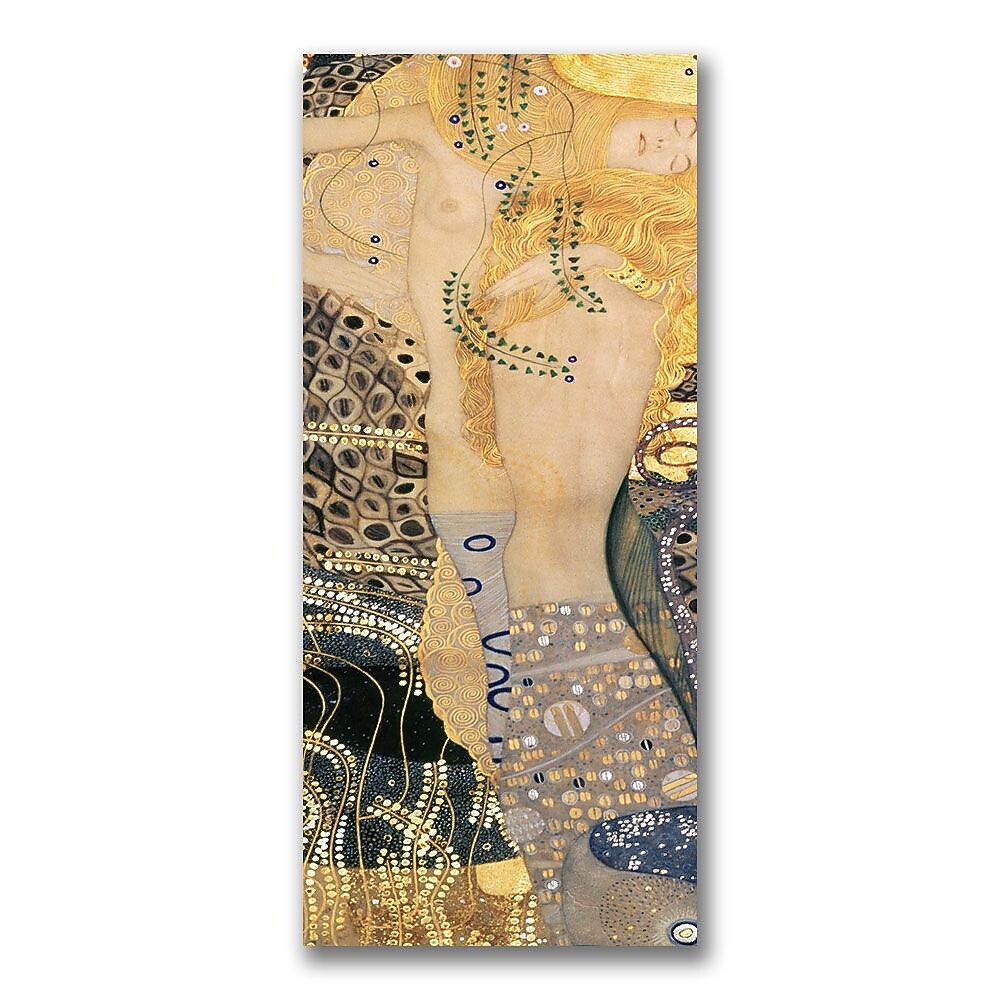 Trademark Fine Art Gustav Klimt 'Water Serpents' Canvas Art 14 x 32 Inches