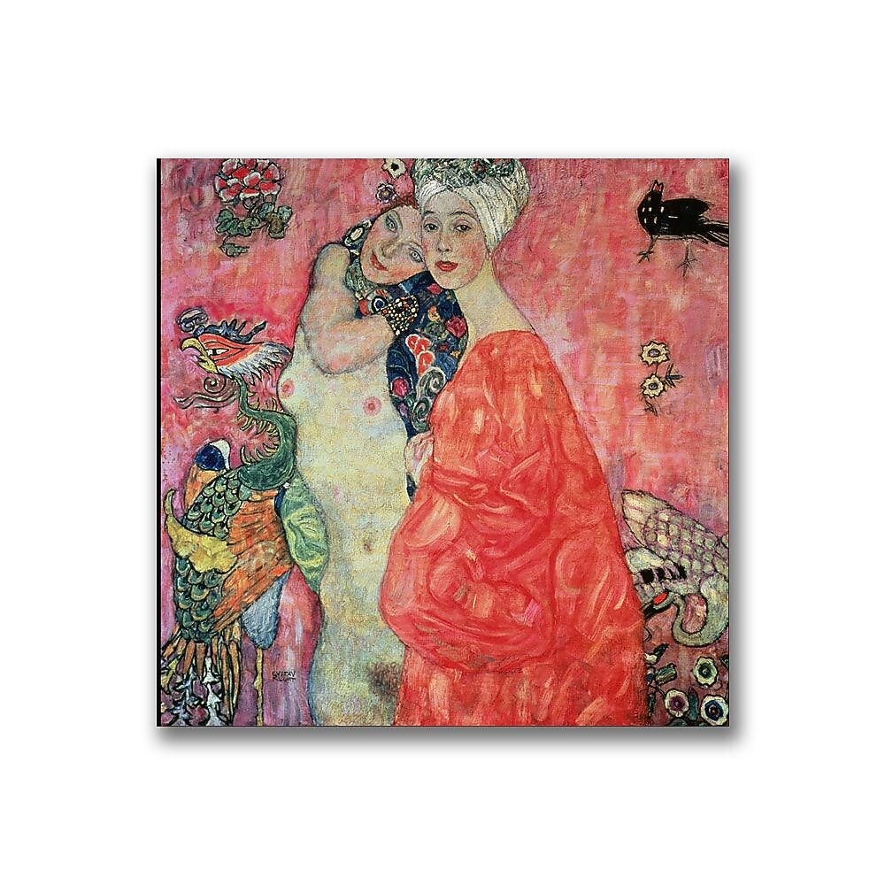 Trademark Fine Art Gustav Klimt 'Woman Friends' Canvas Art 18 x 18 Inches