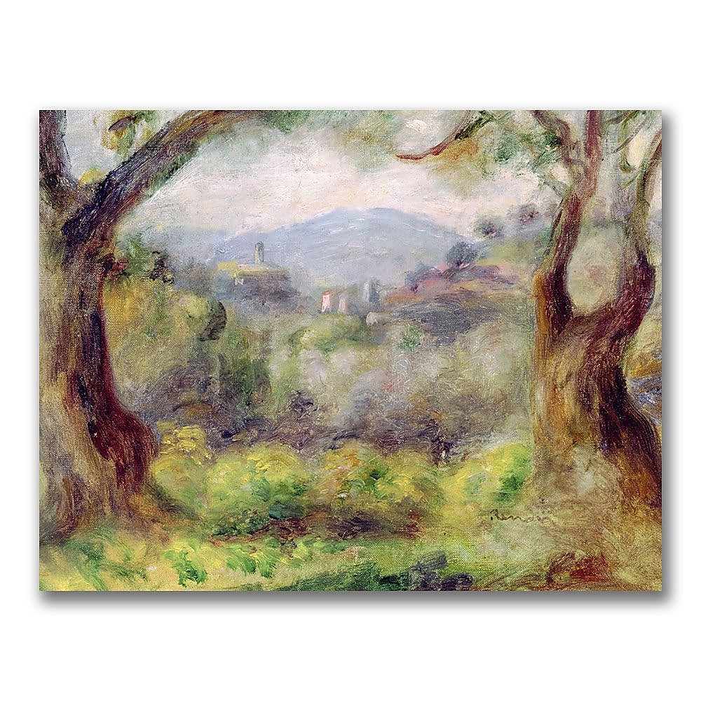 Trademark Fine Art Pierre Renoir 'Landscape at Les Collettes' Canvas Art 18x24 Inches