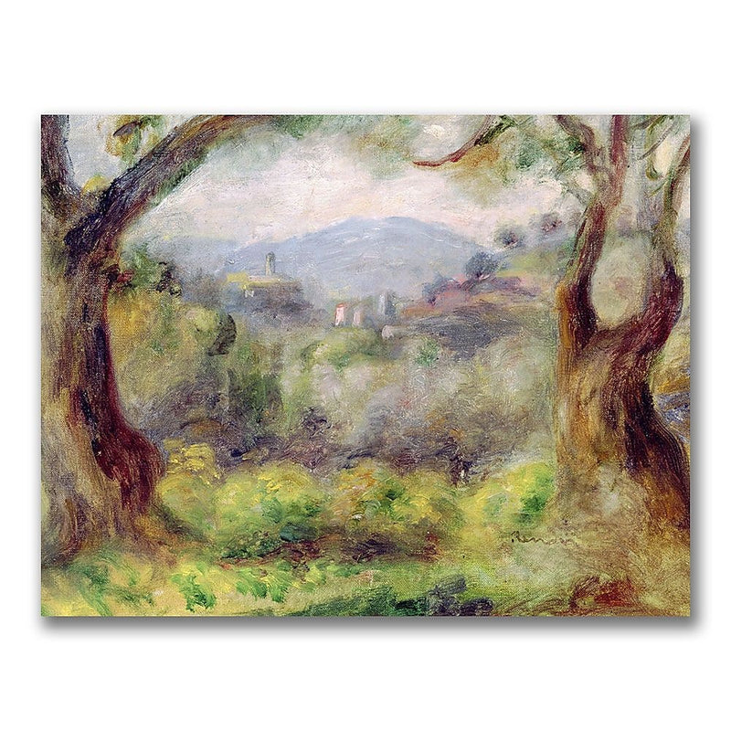 Trademark Fine Art Pierre Renoir 'Landscape at Les Collettes' Canvas Art 18x24 Inches