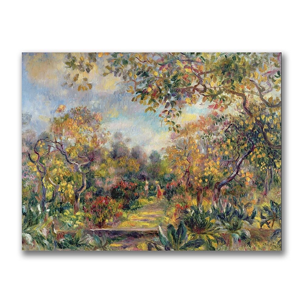 Trademark Fine Art Pierre Renoir 'Landscape at Beaulieu' Canvas Art 35x47 Inches