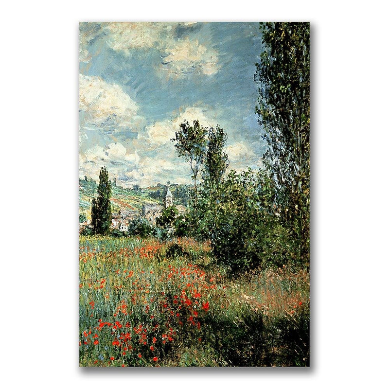 Trademark Fine Art Claude Monet 'Path through the Poppies' Canvas Art