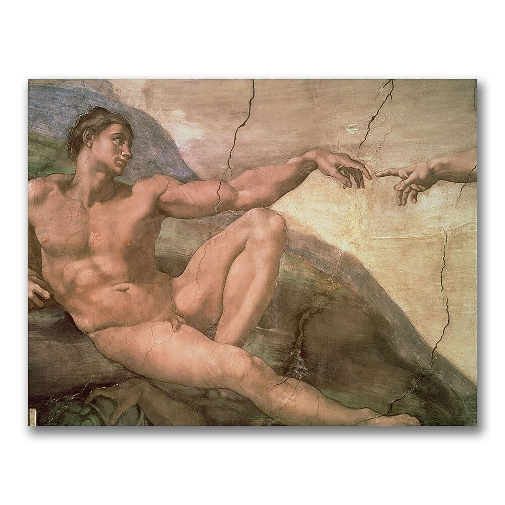 Trademark Fine Art Michelangelo 'The Creation of Adam' Canvas Art