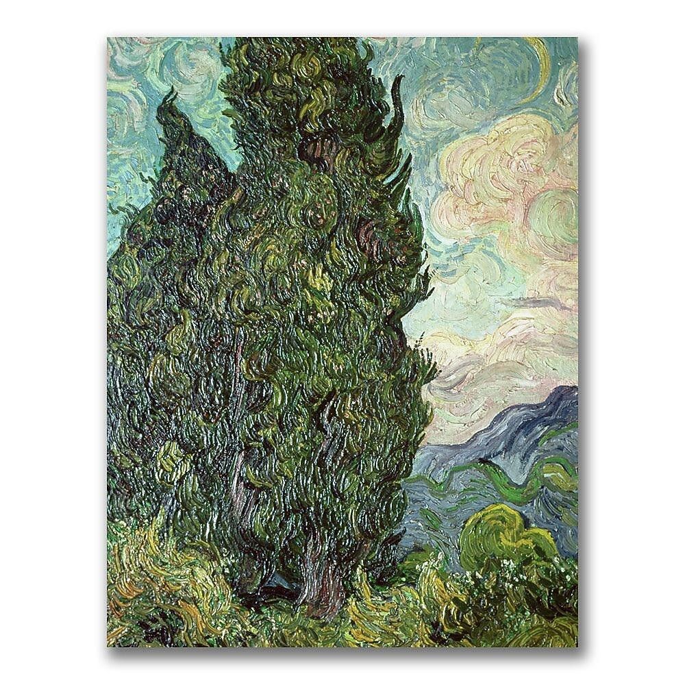 Trademark Fine Art Vincent van Gogh 'Cypresses 1889 Canvas Art