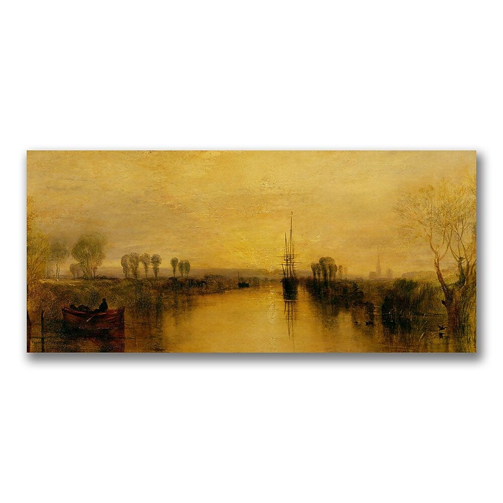 Trademark Fine Art Joseph Turner 'Chichester Canal.1829' Canvas Art 12x24 Inches