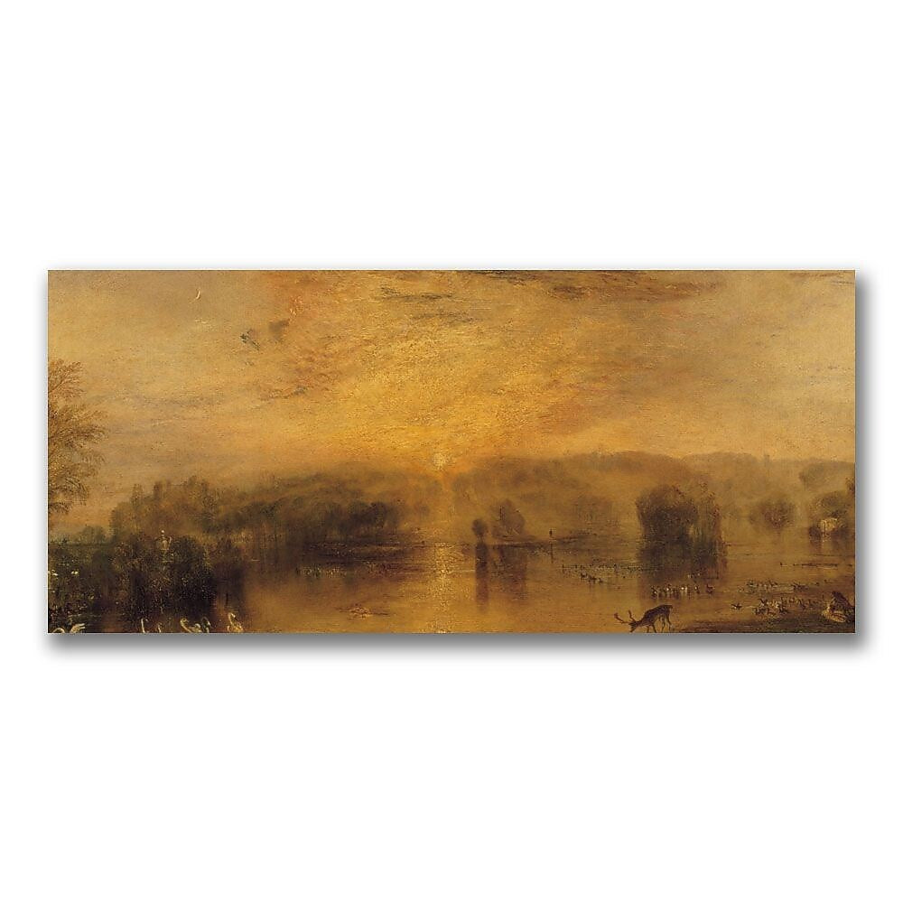Trademark Fine Art Joseph Turner 'The Lake, Petworth, Sunset' Canvas Art 16x32 Inches