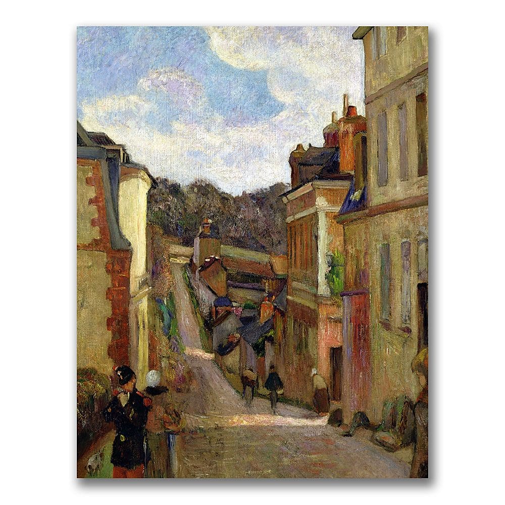 Trademark Fine Art Paul Gauguin 'A Suburban Street' Canvas Art 35x47 Inches