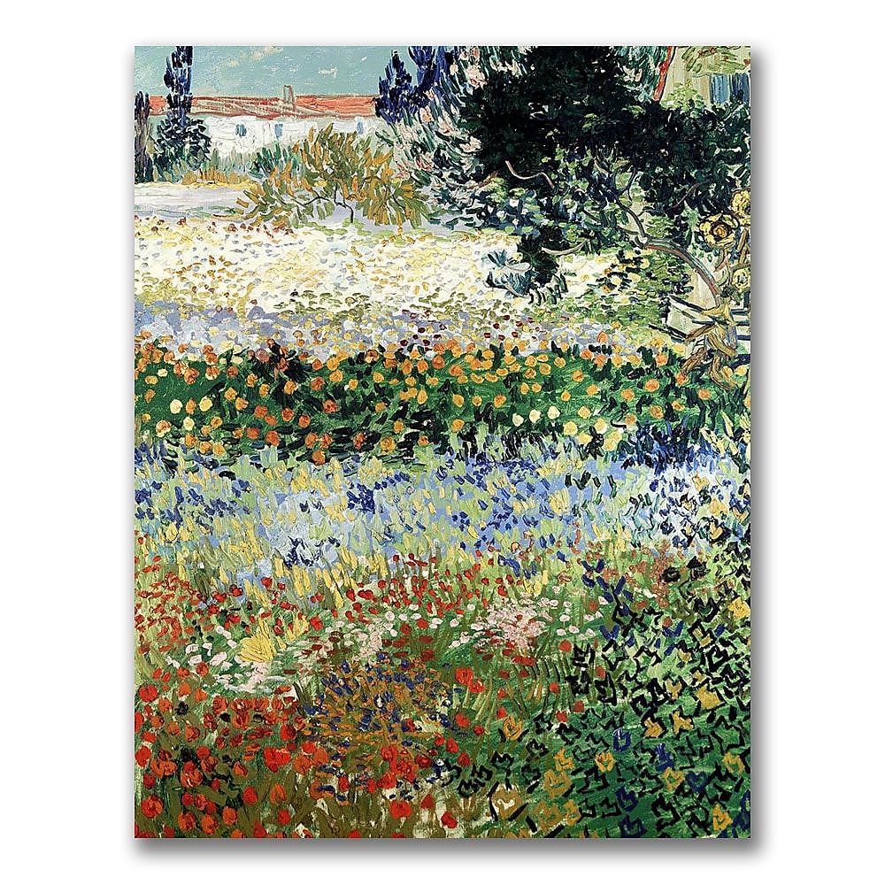 Trademark Fine Art Vincent Van Gogh 'Garden in Bloom' Canvas Art