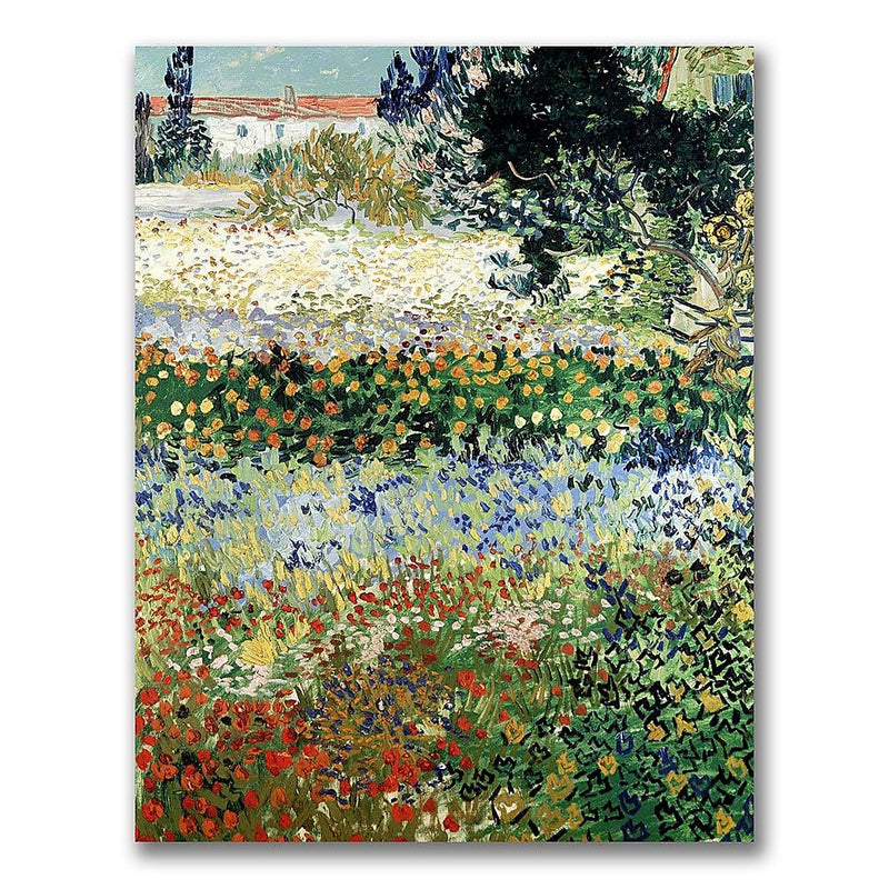 Trademark Fine Art Vincent Van Gogh 'Garden in Bloom' Canvas Art