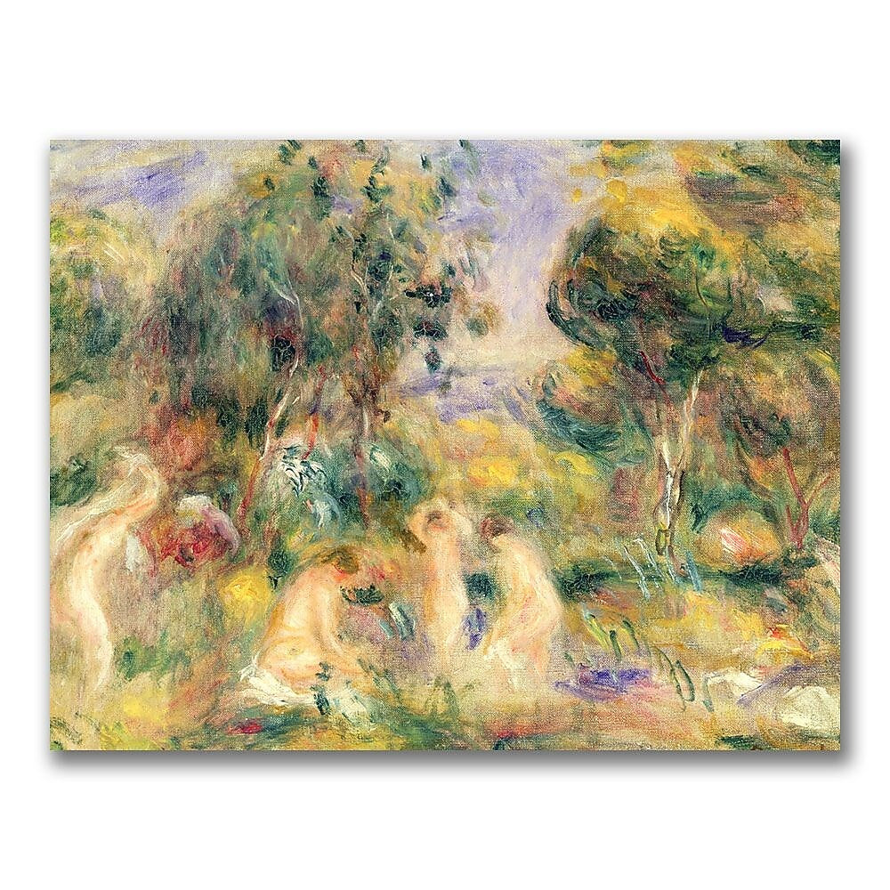 Trademark Fine Art Pierre Renoir 'The Bathers' Canvas Art 35 x 47 Inches