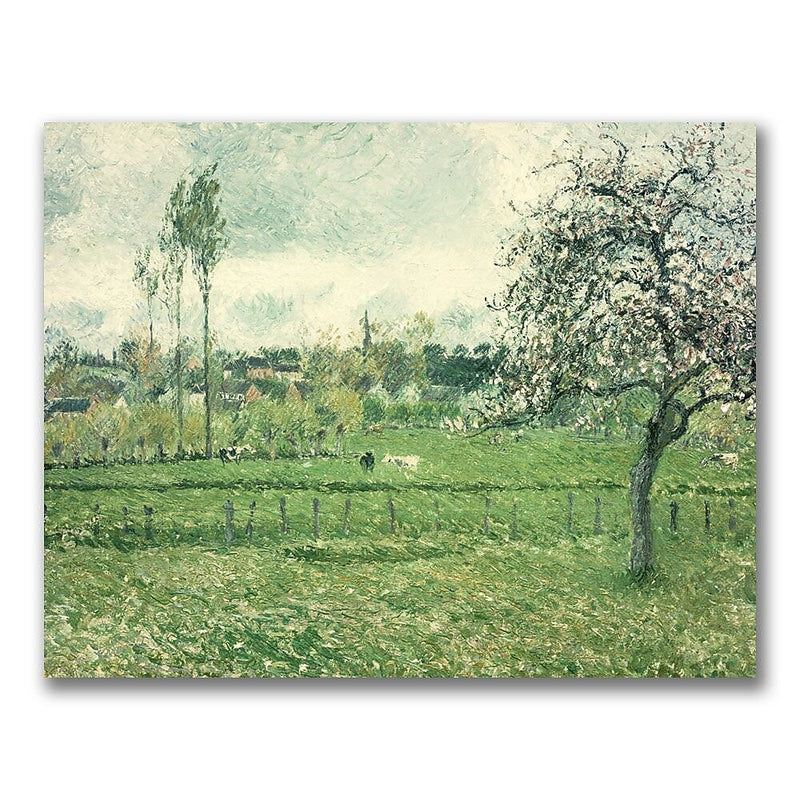 Trademark Fine Art Camille Pissaro, 'Meadow at Eragny, 1885' Canvas Art