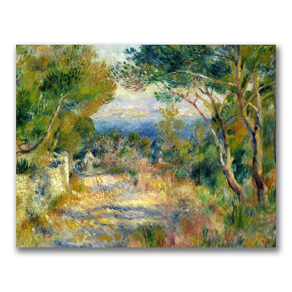 Trademark Fine Art Pierre Renoir 'L'Estaque 1882' Canvas Art 18x24 Inches