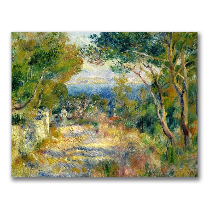Trademark Fine Art Pierre Renoir 'L'Estaque 1882' Canvas Art 35x47 Inches