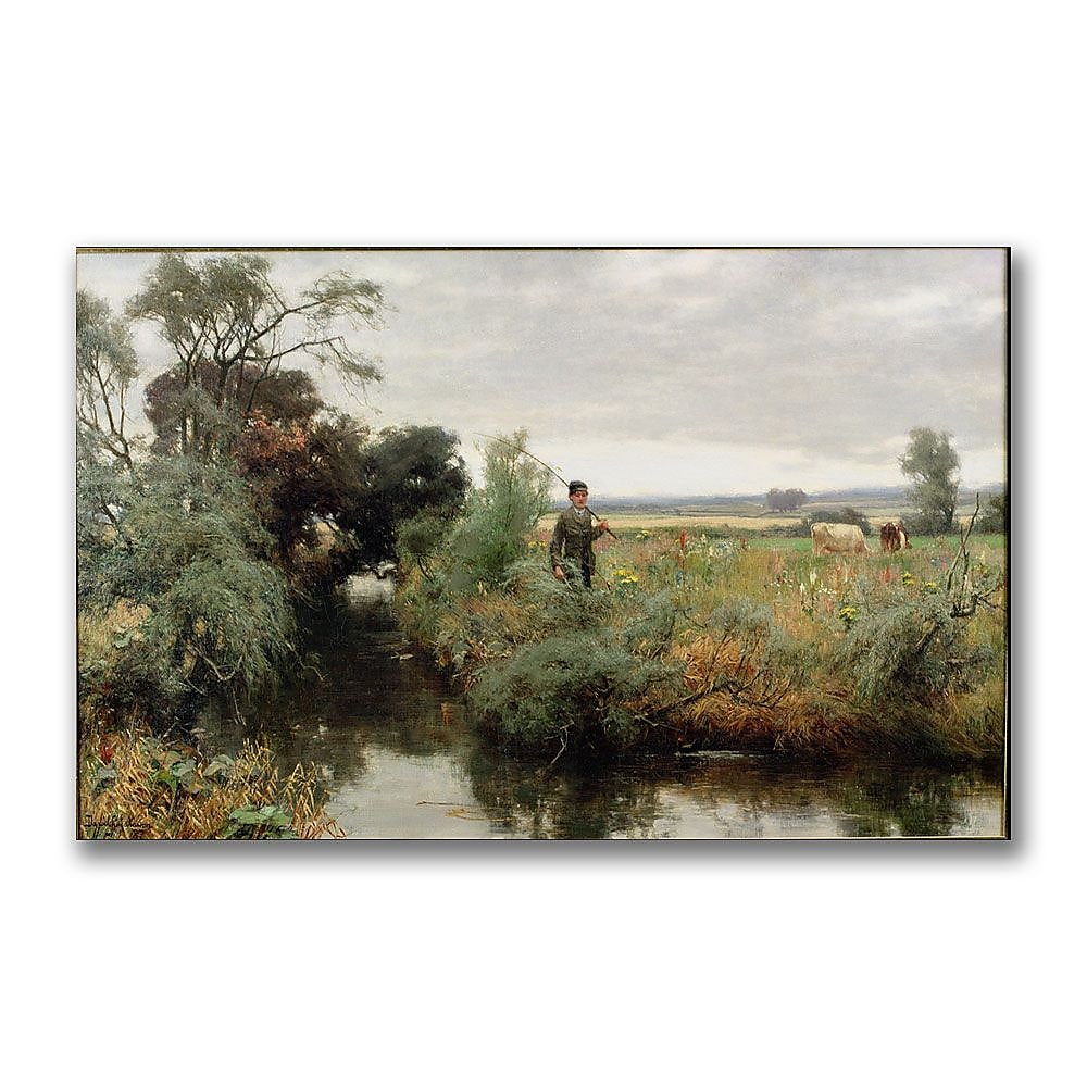 Trademark Fine Art David Faraquharson 'Off Fishing' Canvas Art 18x32 Inches