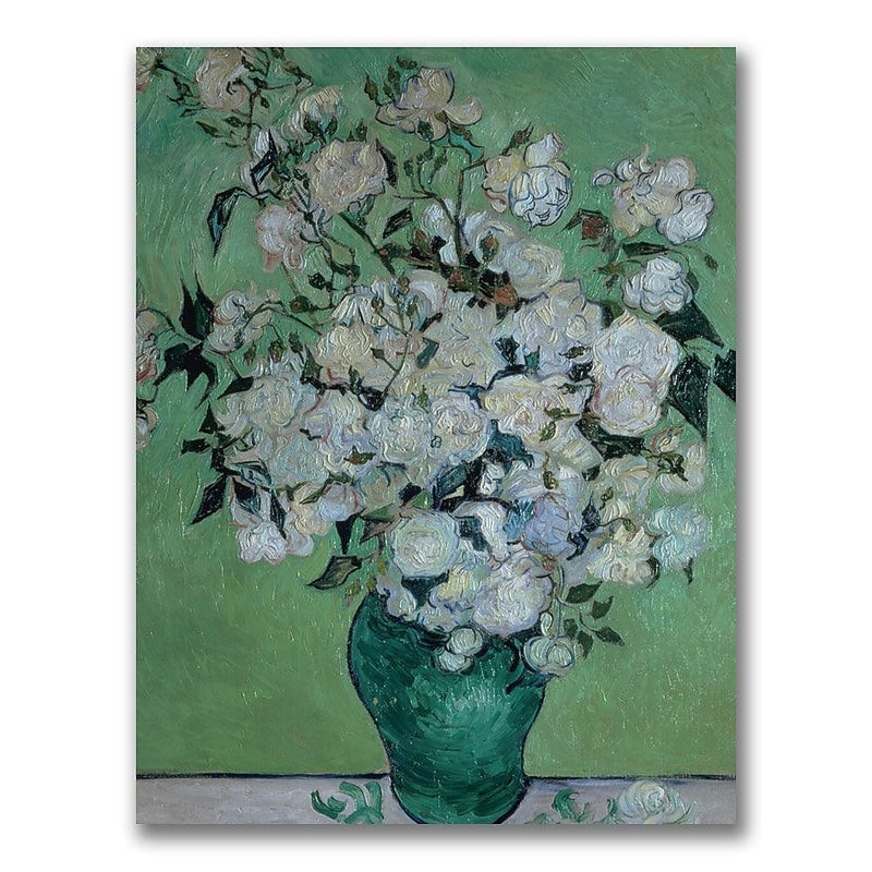Trademark Fine Art Vincent Van Gogh 'Vase of Roses' Canvas Art 18x24 Inches