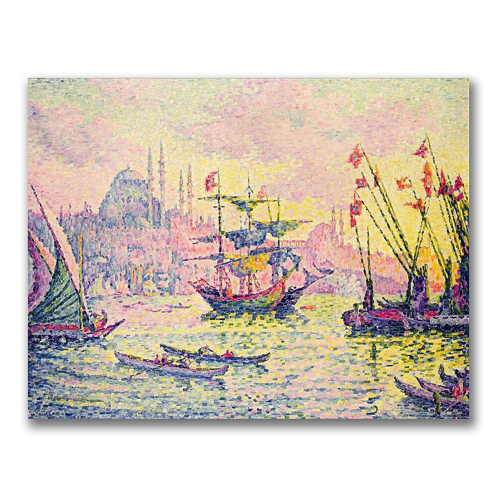 Trademark Fine Art Paul Signac 'View of Constantinople' Canvas Art 35x47 Inches