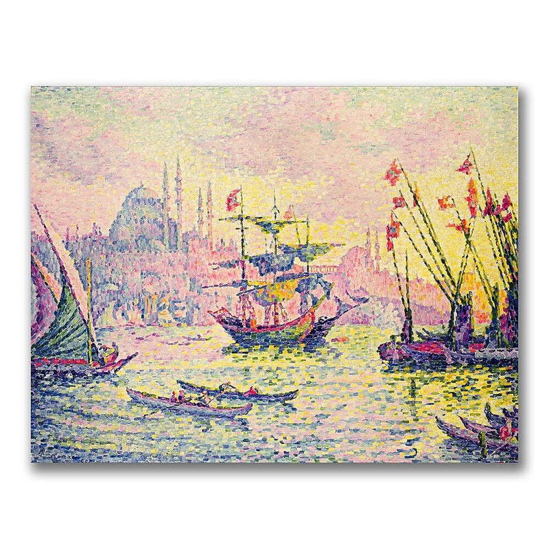Trademark Fine Art Paul Signac 'View of Constantinople' Canvas Art 35x47 Inches