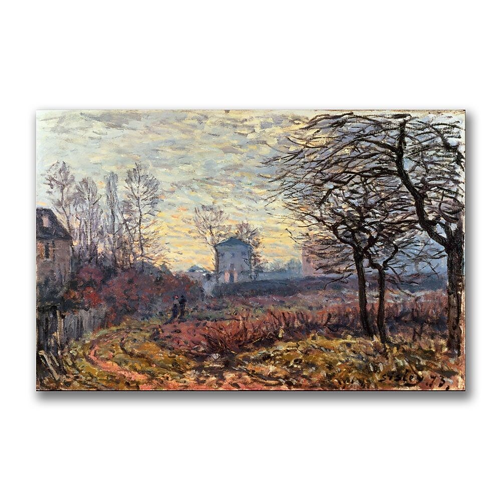 Trademark Fine Art Alfred Sisley 'Landscape Near Louveciennes' Canvas Art 22x32 Inches