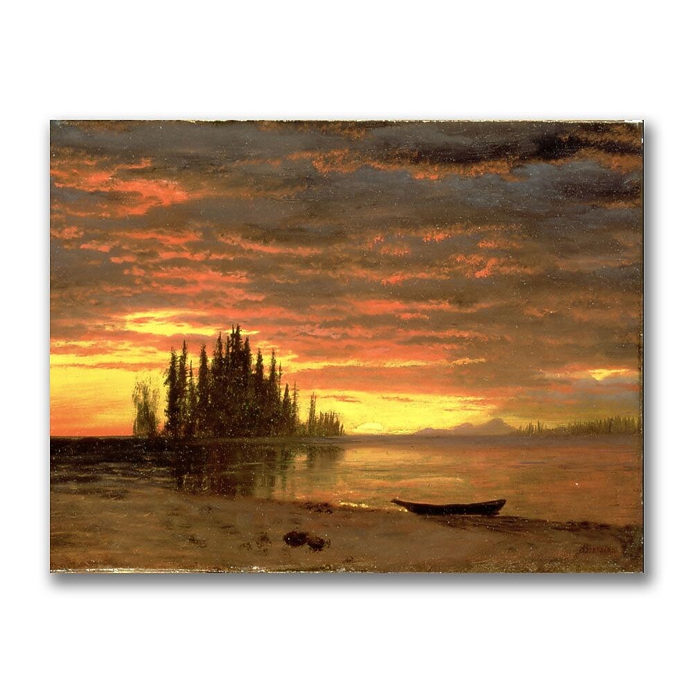 Trademark Fine Art Albert Biersdant 'California Sunset' Canvas Art 18x24 Inches