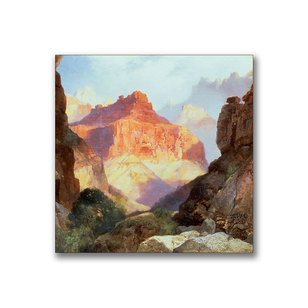 Trademark Fine Art Thomas Moran 'Under the Red Wall' Canvas Art 14x14 Inches
